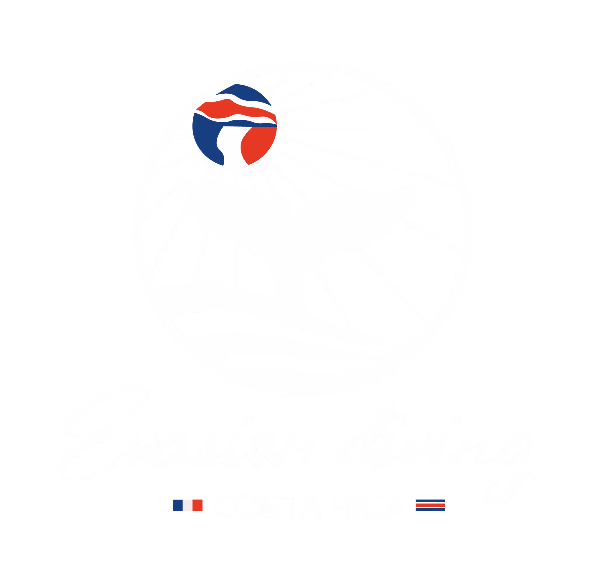 The Evasion Diving logo in white, it is put on top of the company video